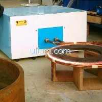 induction hardening by horizontal induction heater